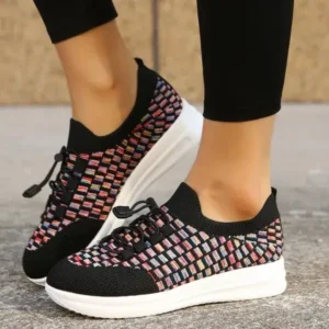 Nastyafashion Women Fashion Fly Knit Breathable Fashion Sneakers