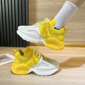 Nastyafashion Women Fashion Gradient Mesh Breathable Sneakers