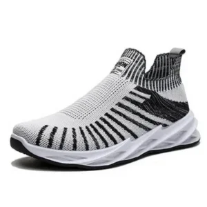 Nastyafashion Men'S Fashion Mesh Breathable Lightweight Stripe Sneakers