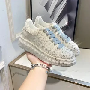 Nastyafashion Casual Rhinestone Platform Sneakers