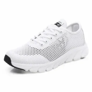 Nastyafashion Women Fashion Sports Lace Up Hollow Design Mesh Breathable Sneakers