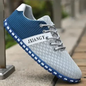 Nastyafashion Men Casual Color Matching Breathable Mesh Flat Shoes