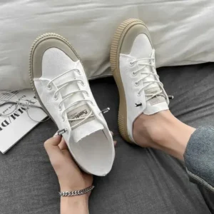 Nastyafashion Men Casual Breathable Simple Canvas Shoes