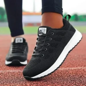 Nastyafashion Women Casual Lace-Up Design Mesh Breathable Sneakers