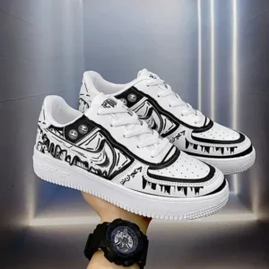 Nastyafashion Men Fashion Graffiti Breathable Sneakers