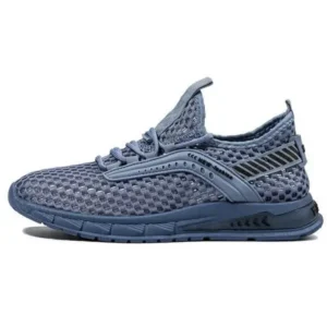 Nastyafashion Men Casual Breathable Hollow Mesh Soft Sole Sports Shoes