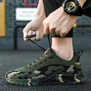 Nastyafashion Men'S Casual Mesh Breathable Camouflage Sneakers