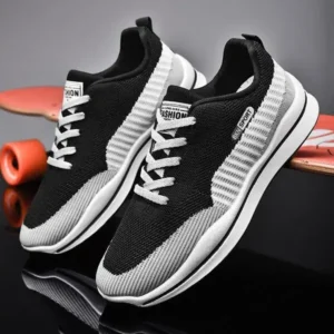 Nastyafashion Men'S Casual Color-Block Mesh Breathable Soft-Soled Sneakers