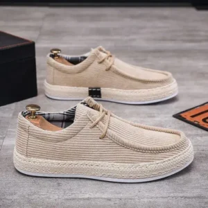 Nastyafashion Men'S Fashion Breathable Stripe Canvas Shoes