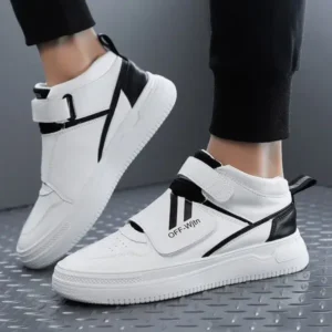 Nastyafashion Men'S Fashion Thick-Soled Breathable Pu Stitching Sneakers