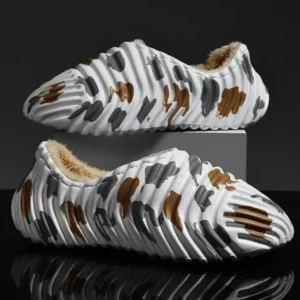 Nastyafashion Men'S Fashion Camouflage Coconut Shape Fleece Warm Plush Shoes