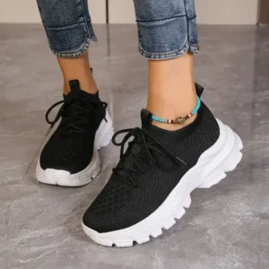 Nastyafashion Women Fashionable Thick-Soles Breathable Sneakers