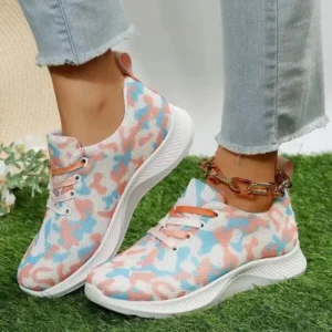 Nastyafashion Summer Women Fashion Breathable Casual Colorful Printed Sneakers