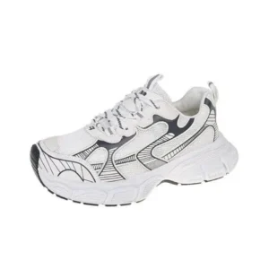 Nastyafashion Women Fashion Distinctive Color Changing Lace-Up Comfortable Breathable Thick-Soled Sneakers