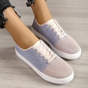 Nastyafashion Summer Women Fashion Casual Fly-Woven Mesh Breathable Sneakers