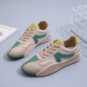 Nastyafashion Women Fashion Color Block Breathable Sneakers