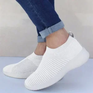 Nastyafashion Women Fashion Fly Woven Breathable Sneakers