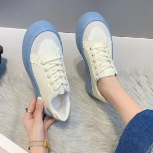 Nastyafashion Women Fashion Round Toe Lace-Up Sneakers